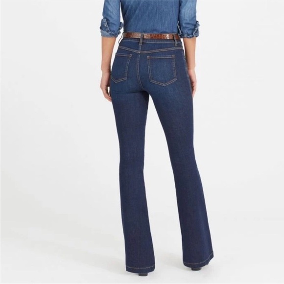 NWT Spanx Pull On Flare Jeans Midnight Shade Sz XS Petite - Picture 6 of 11